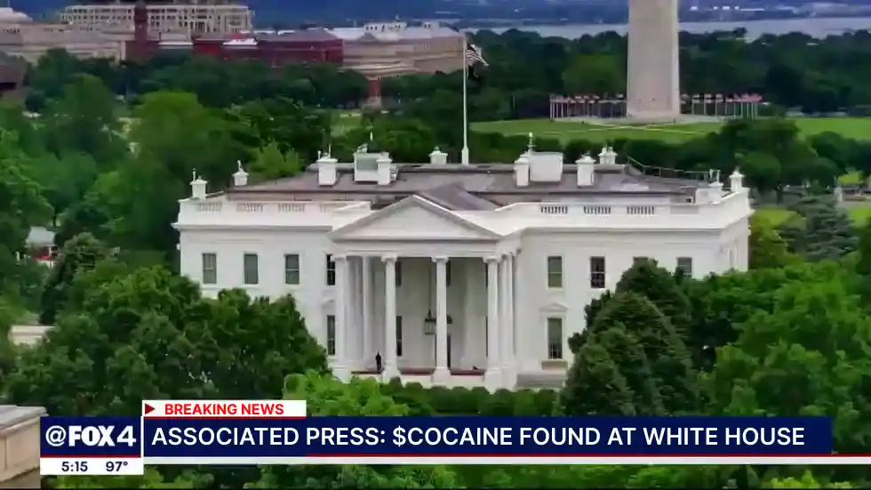 White House with $COCAINE logo